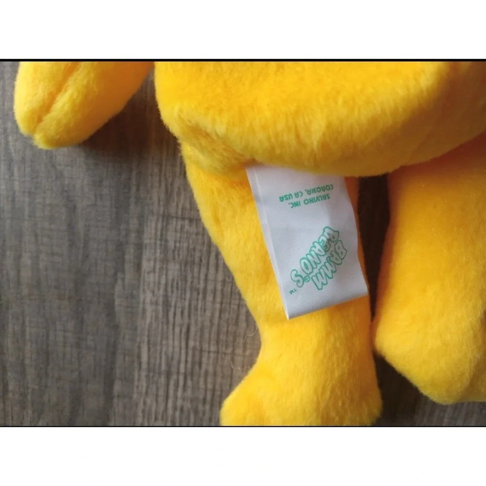 Vintage Jim Edmonds #25 MLB ‎ Yellow Plush Bear Bamm Beano's 1998